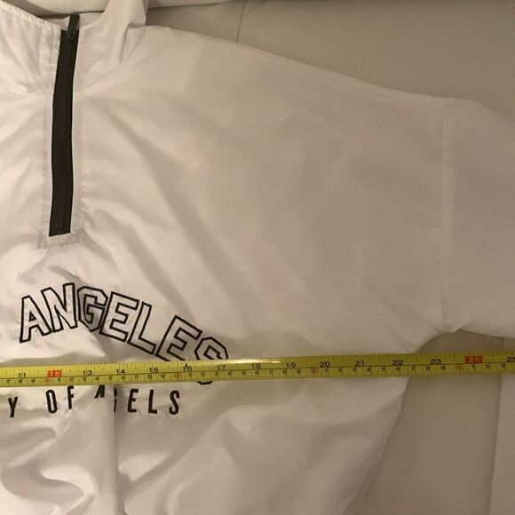 Rue 21 Los Angeles Windbreaker Crop 1/3 Zip Long sleeve Size Small - Picture 3 of 9